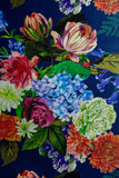 Jane Floral in Tartan Navy