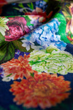 Jane Floral in Tartan Navy