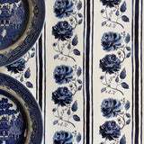 Beatrice Floral Stripe in Willow Blue - on English Paper