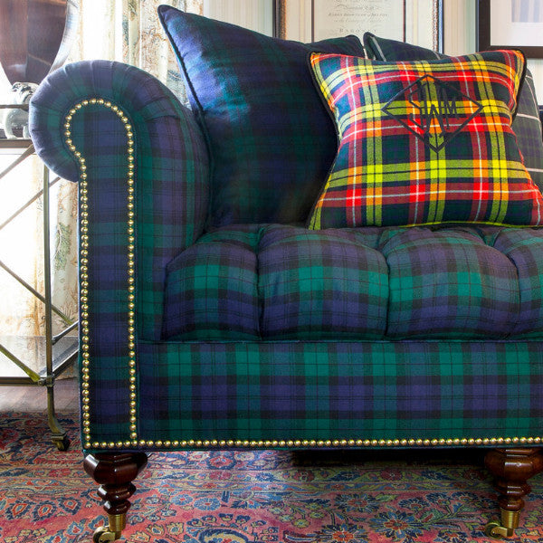 The Inverness Sofa - shown in Blackwatch Tartan – Scot Meacham Wood Home