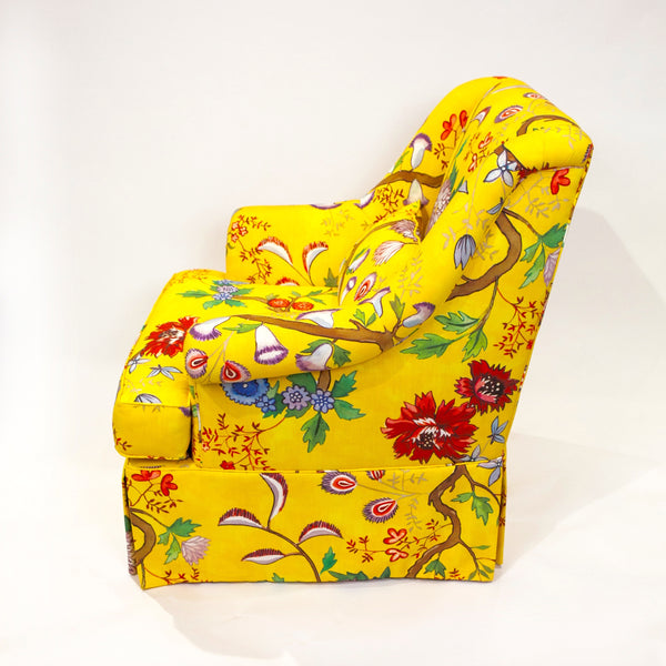 Yellow on sale floral armchair