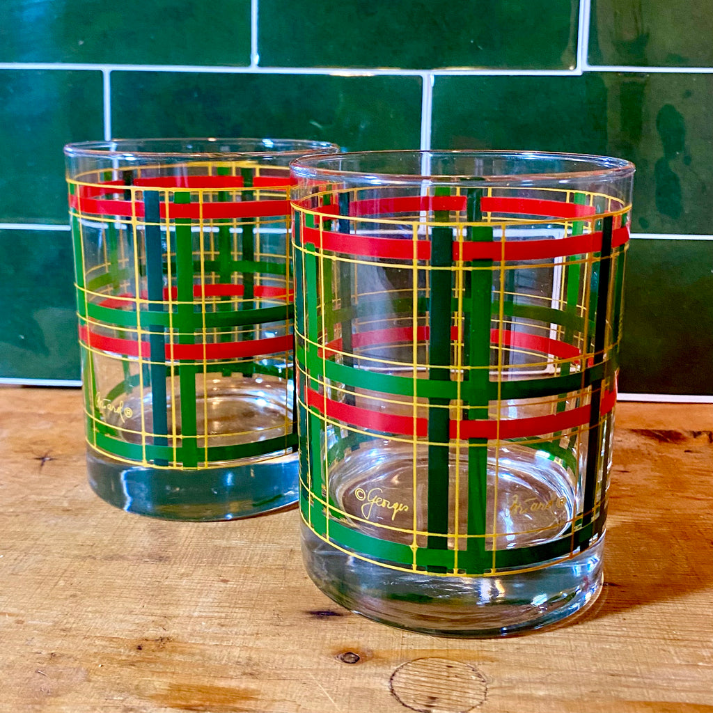 Briard Tartan Cocktail Glasses