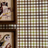 York Check Wallpaper in Chestnut