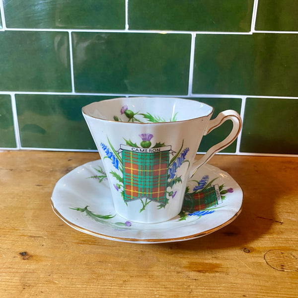 Cameron Tartan Cup & Saucer