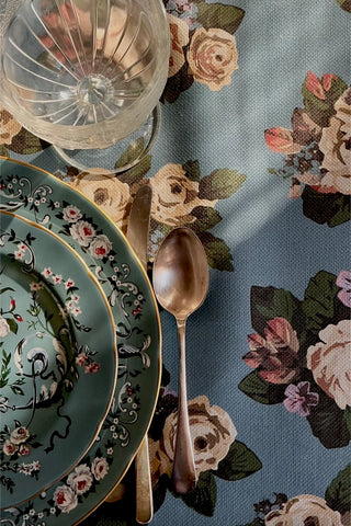 Arcadia Floral in Brittany Blue
