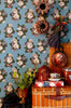 Arcadia Floral Wallpaper in Brittany Blue
