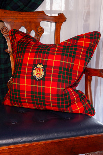 Cameron Tartan Pillow w/Crest