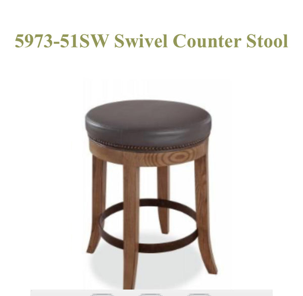 Custom Bar Stool w/ ‘Endurance/Sand’ Upholstery