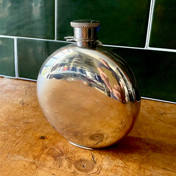 Antique Pewter Hip Flask