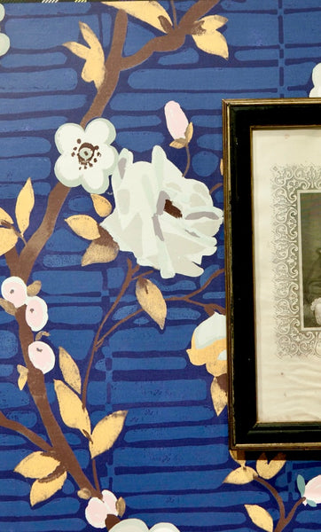 Camille Floral in Midnight - on English Paper