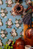 Arcadia Floral Wallpaper in Brittany Blue