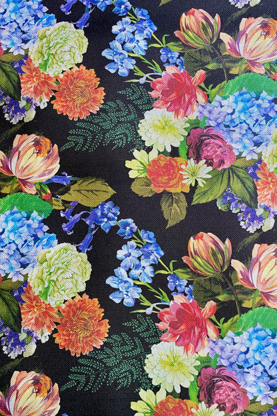 Jane Floral - in Black Lacquer