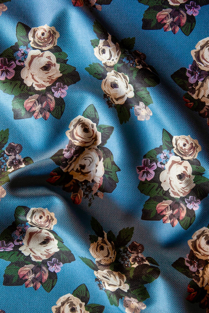 Arcadia Floral in Brittany Blue