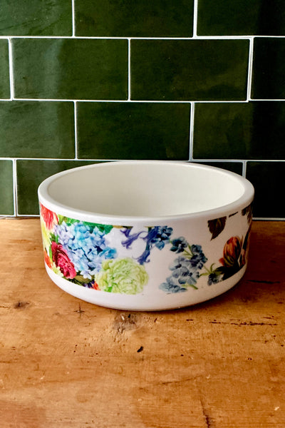 Large Dog Bowl in Jane Floral / Gardenia