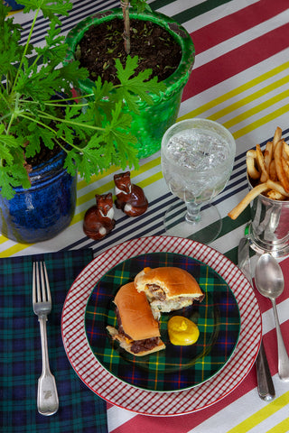 Wickham Awning Stripe in Tartan Navy