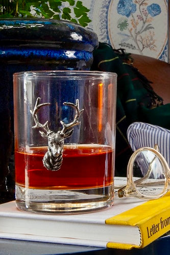 Pewter Stag Cocktail Glass