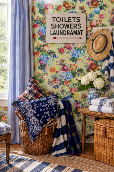 Jane Floral Wallpaper in Sun Porch Yellow