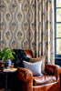 Charlotte Crewelwork Wallpaper in Lake District Blue