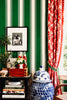 Ludlow Stripe Wallpaper in British Racing Green