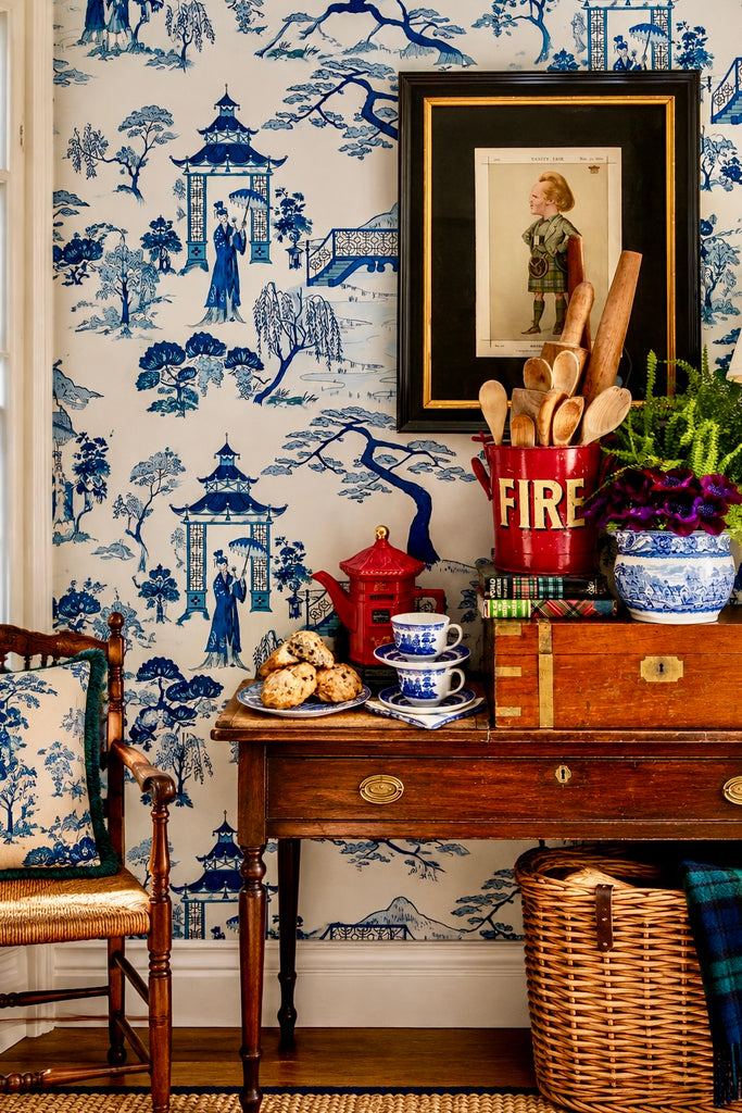 Cordelia Park Toile Wallpaper in Ink