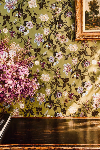 Harrison Floral Wallpaper in Thyme