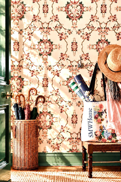 Emerson Floral Wallpaper in Gardenia White