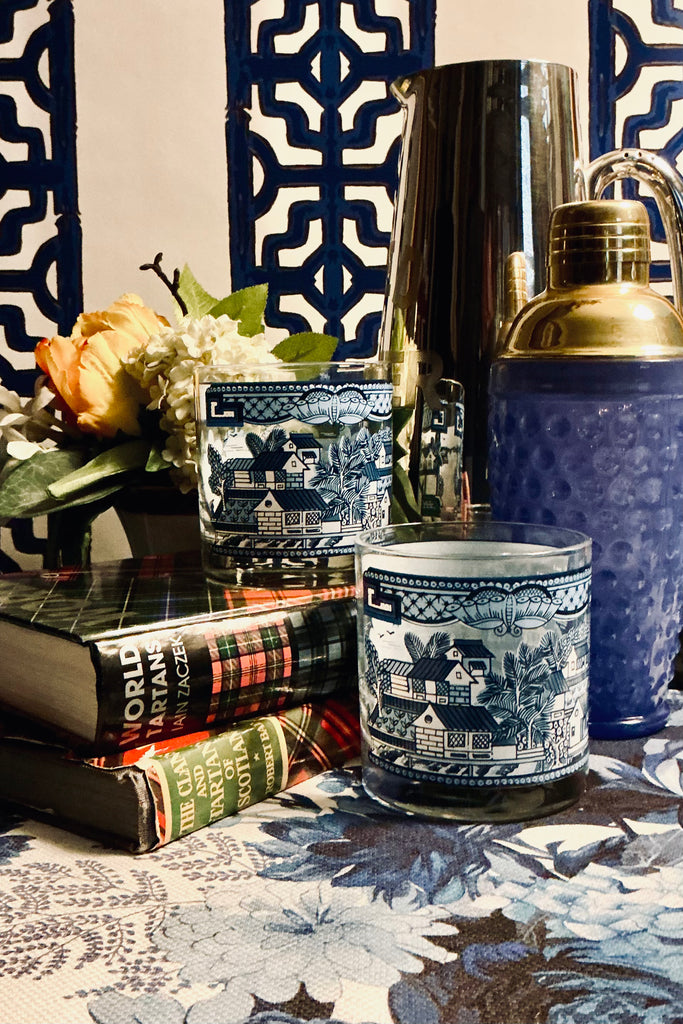 Briard Chinoiserie Cocktail Glasses - set of 2