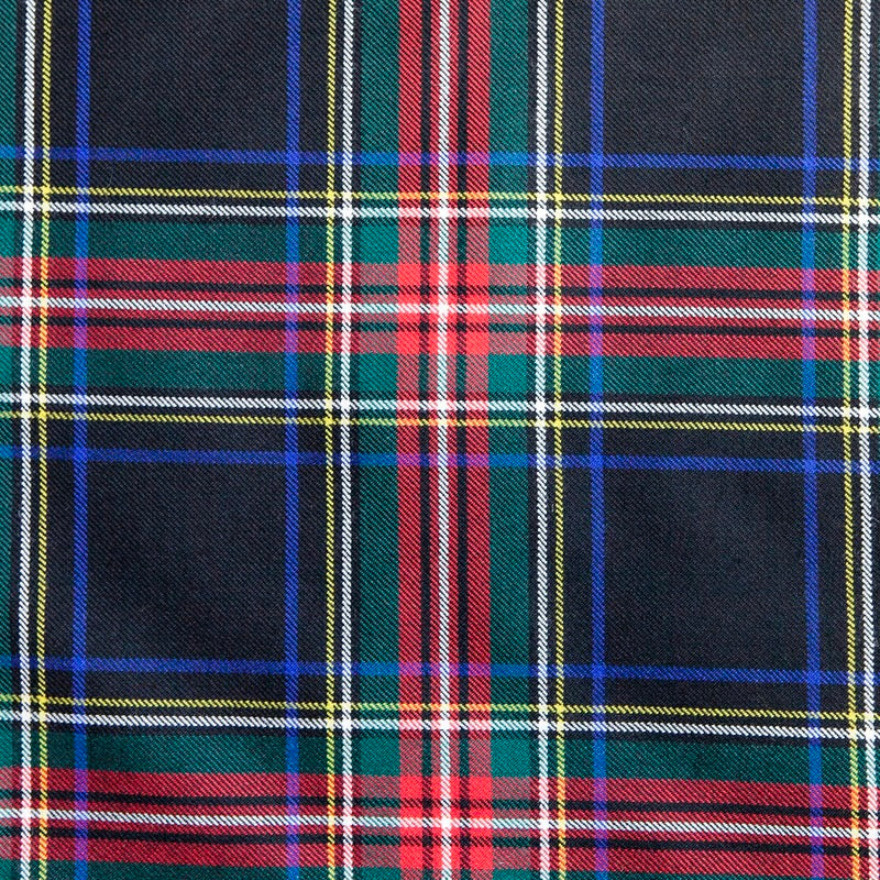 Stewart Black Tartan Crest Premium Quilt - Gold Thistle Style