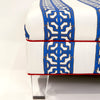 Pullman Ottoman shown in Chinoiserie Stripe in Prestonfield