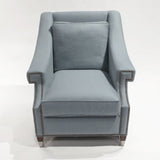 The St. James Armchair - shown in Heather Wool Twill/Sky - FLOOR SAMPLE