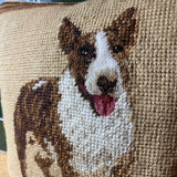 Needlepoint Bull Terrier Pillow