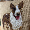 Needlepoint Bull Terrier Pillow